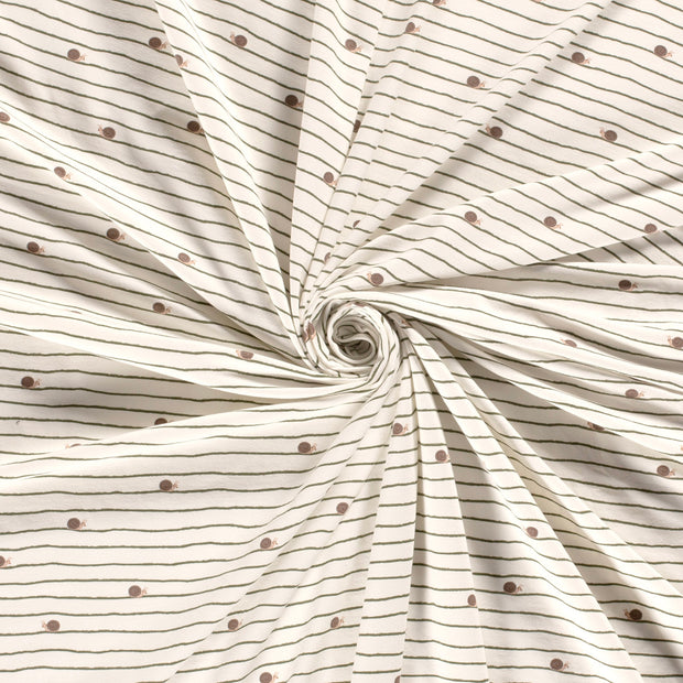 Jersey fabric Off White printed 