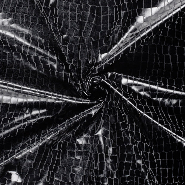 Lamé fabric Crocodiles foiled 