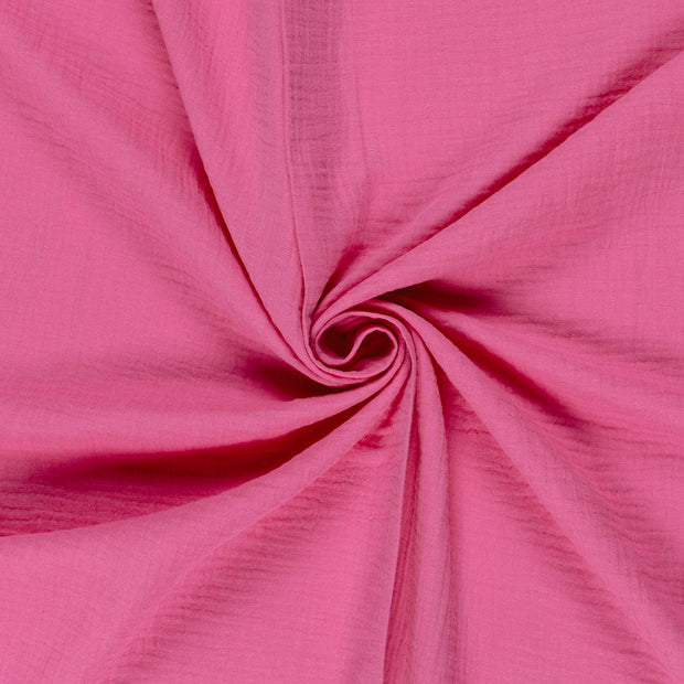 Mousseline stof Fuchsia 