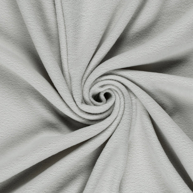 Polar Fleece stof Licht grijs brushed 