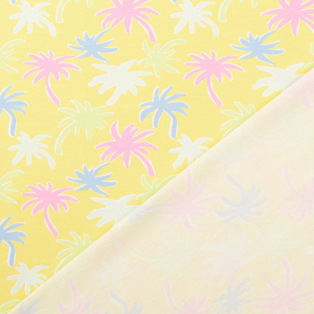 Jersey fabric Yellow printed 