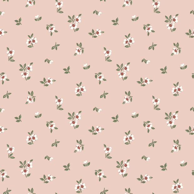 Aqua Protect (impermeable) tela Flores Rosa claro
