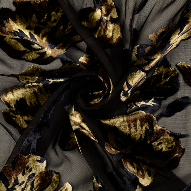 Velours fabric Olive Green 