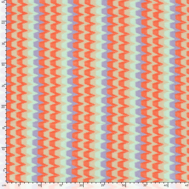 Jacquard tissu Chevron Coral