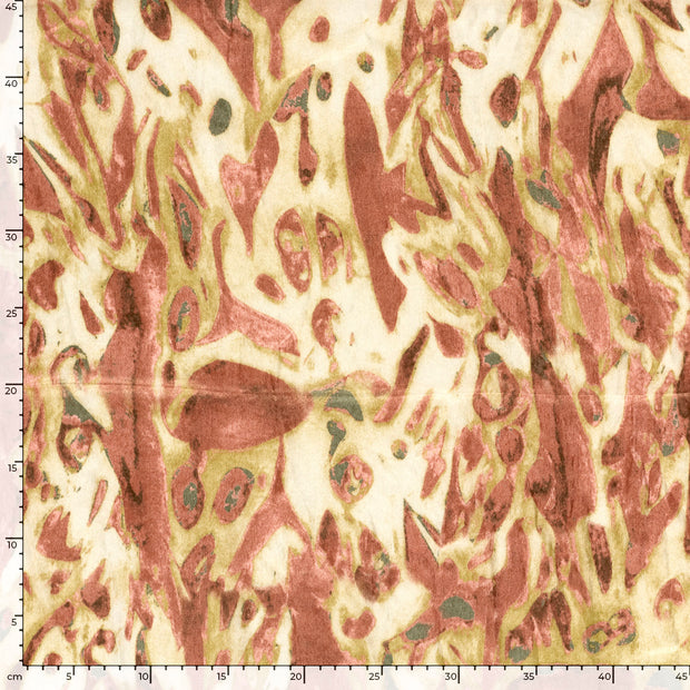 Satin Velvet tela Abstracto Beis