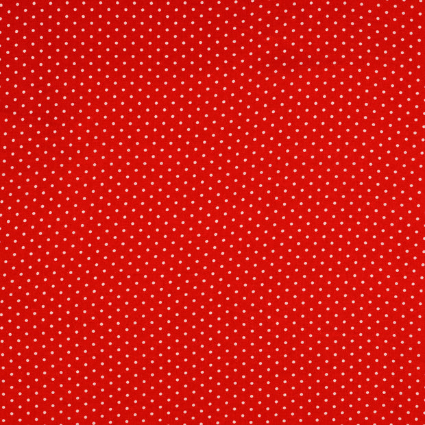 Viscose Poplin fabric Dots Red
