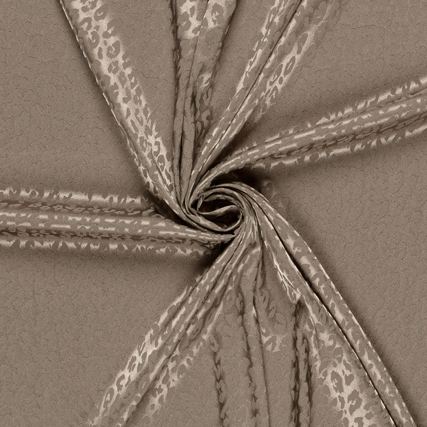 Satin Jacquard fabric Taupe Grey 