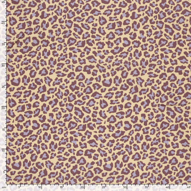 Cotton Poplin fabric Panther Off White