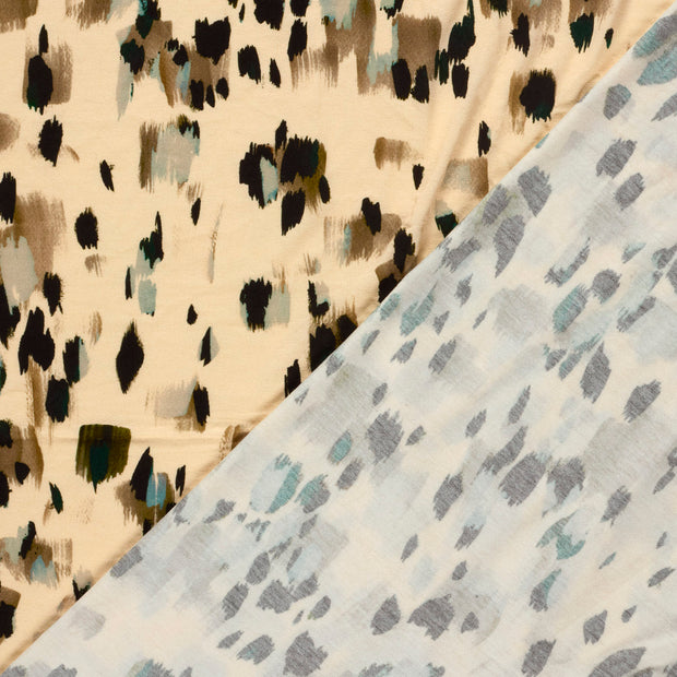 Viscose Vortex Jersey fabrik Leoparden digital bedruckt 