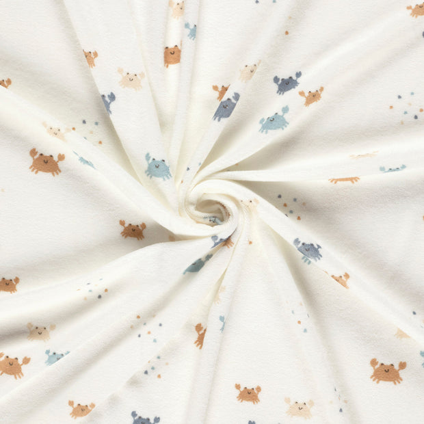 Rizo Stretch tela Blanco roto estampado 