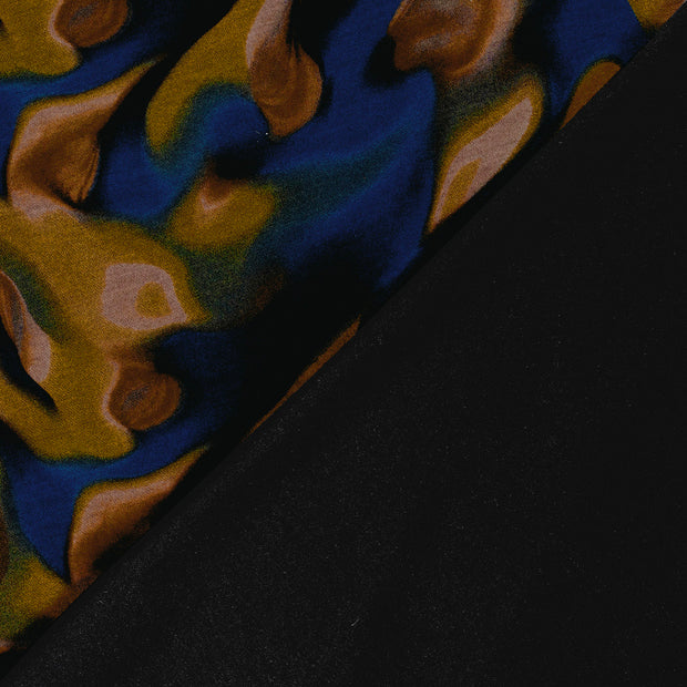 Poly Viscose Jersey fabric Abstract discharge printed 