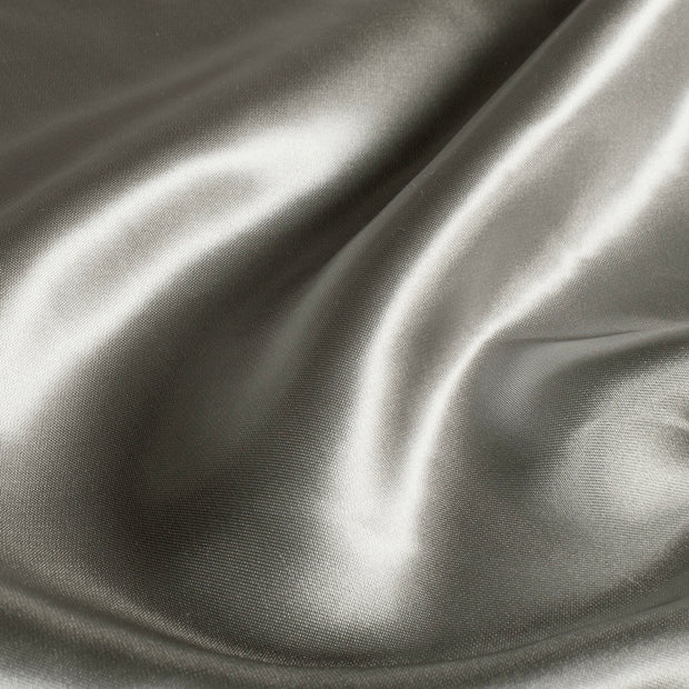 Satin tissu Unicolore Gris