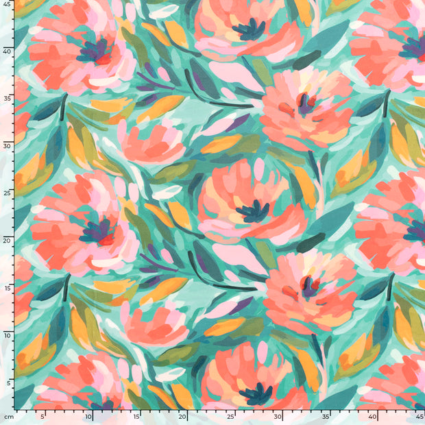 Velours tissu Bleu Canard