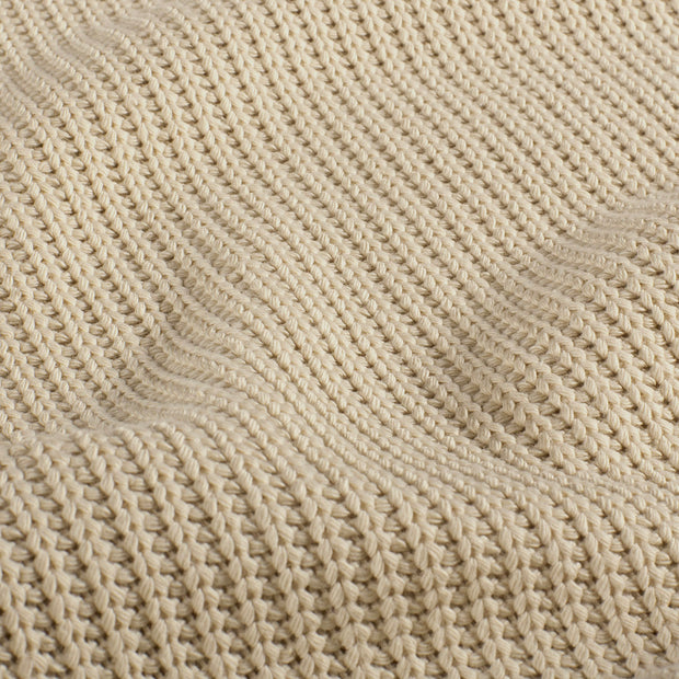 Heavy Knit fabrik Kabelstoff Ivory
