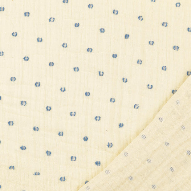 Muslin fabric Dots dobby 