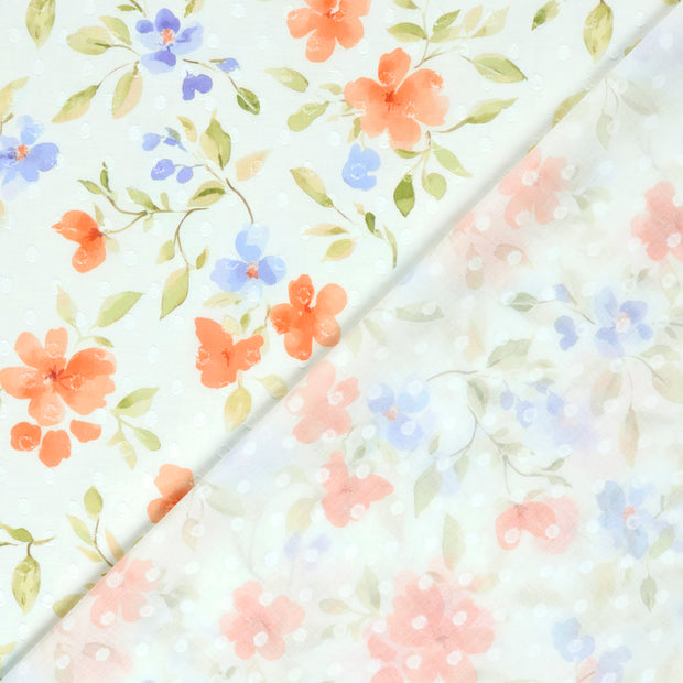  fabric Flowers digital printed 