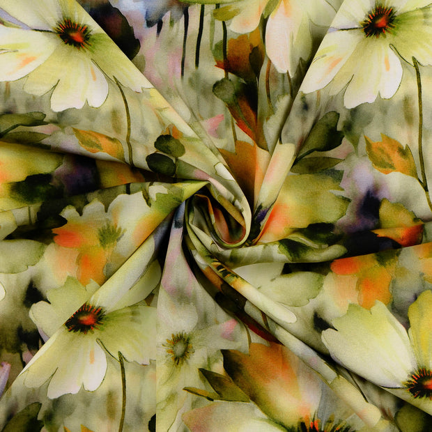 Viscose Poplin fabric Yellow 