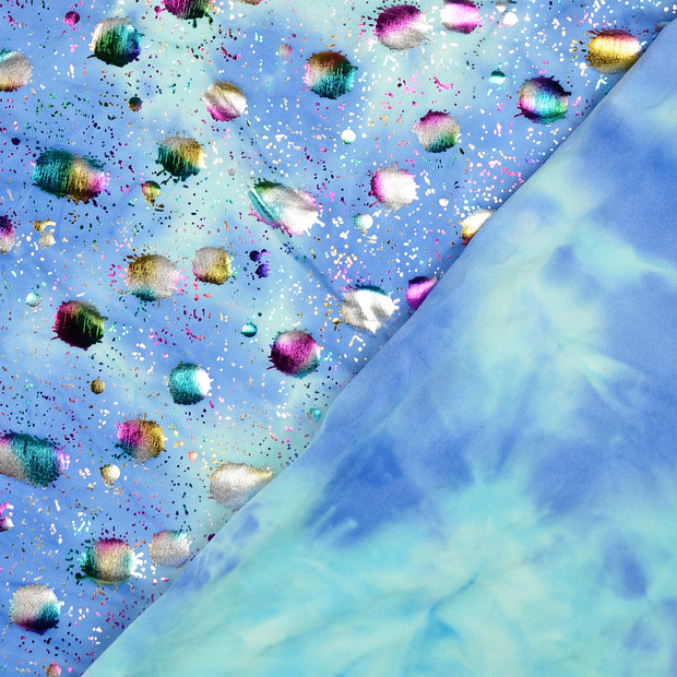 Jersey fabric Dots foiled 