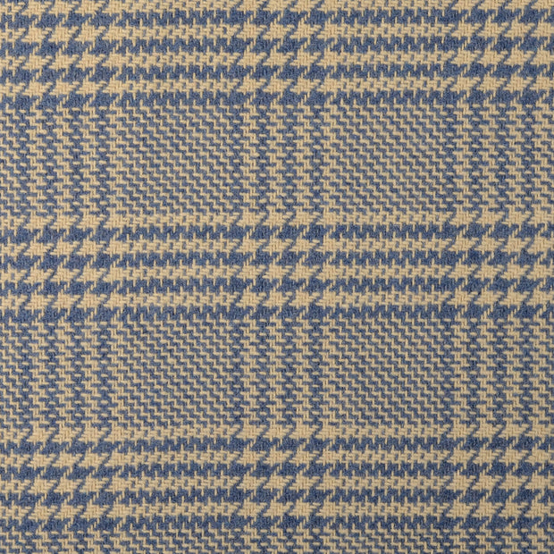 Wool Boucle fabric Checks Cobalt