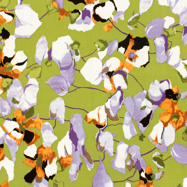 Borken Crepe fabric Lime Green matte 