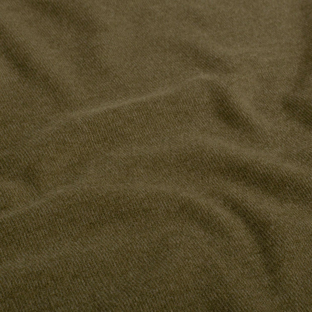Heavy Knit fabrik Uni Taupe Grau