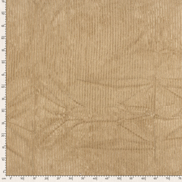 Velours Côtelé 4.5w tissu Unicolore Camel