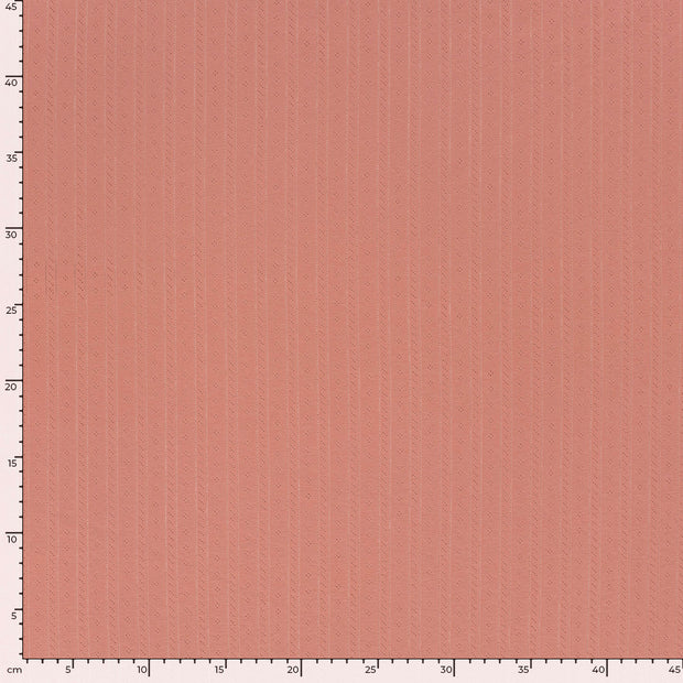 Pointelle tissu Unicolore Coral