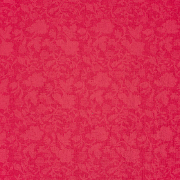 Woven Cotton Linen fabric Dark Red matte 