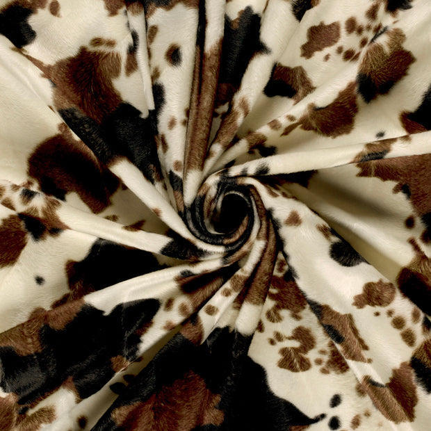 Velours fabric Beige printed 