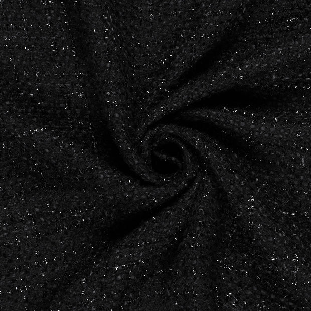Jacquard tela Unicolor Negro