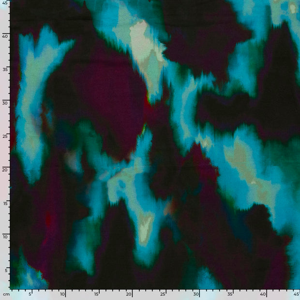 Viscose Vortex Jersey stof Abstract Donker groen