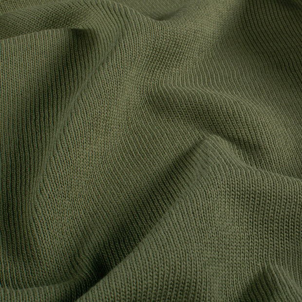 Heavy Knit tissu Unicolore Vert Forêt