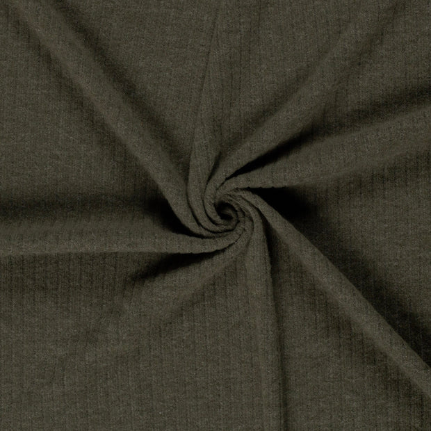 Poly Viscose Jersey fabric Khaki Green 