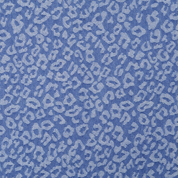 Jeans tissu animaux Indigo