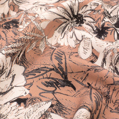 Twill digital printed Flowers Rust