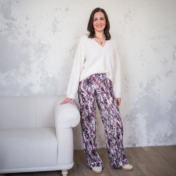 Viscose Satin fabric Leaves digital printed 