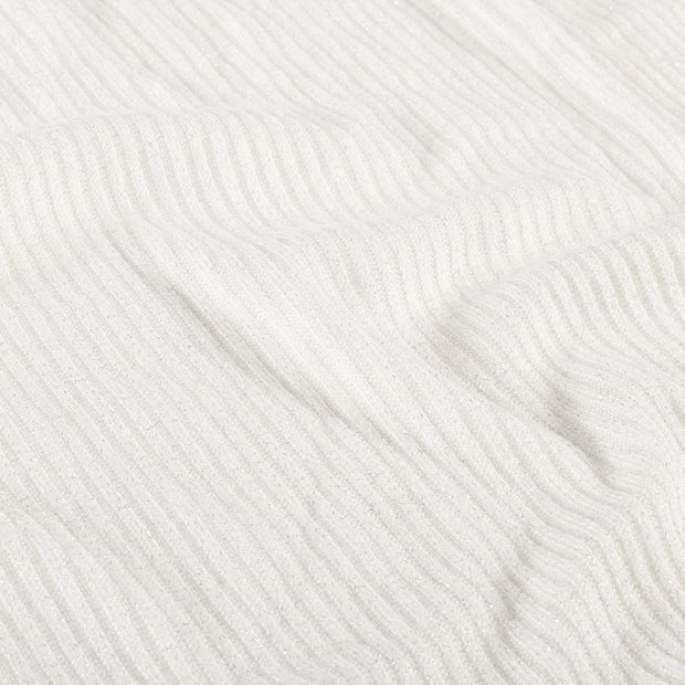 Rib Jersey tissu Unicolore Blanc cassé