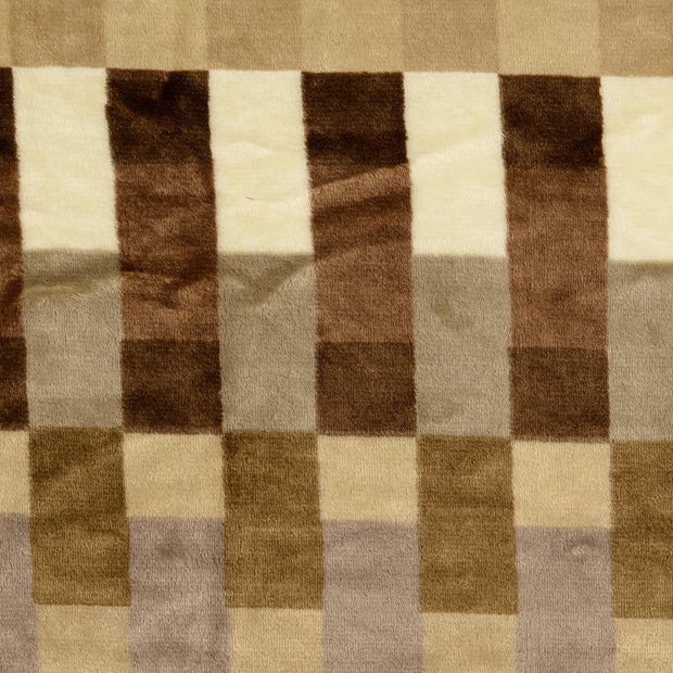 Fleece fabrik Geometrisch Beige