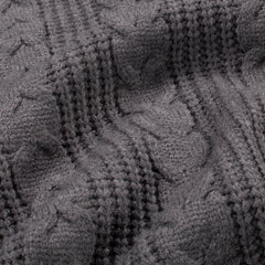 Heavy Knit yarn dyed Unicolour Grey