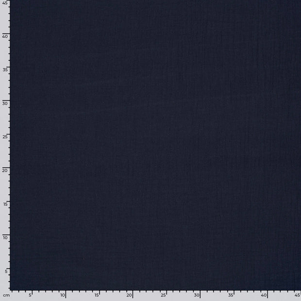 Muslin fabric Unicolour Navy
