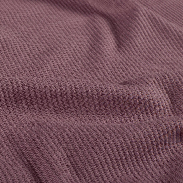 Rib Jersey tissu Unicolore Mauve