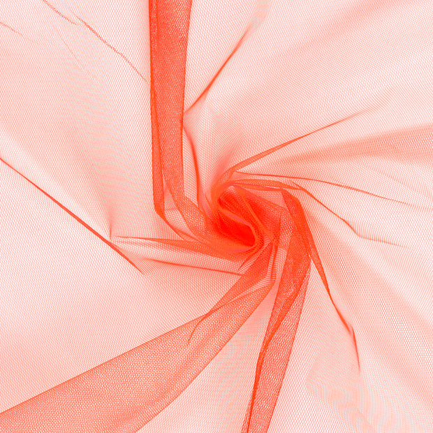 Tulle fabric Neon Orange semi-transparent 