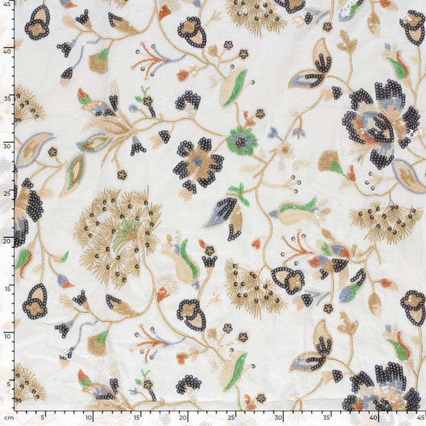  fabric Flowers Optical White
