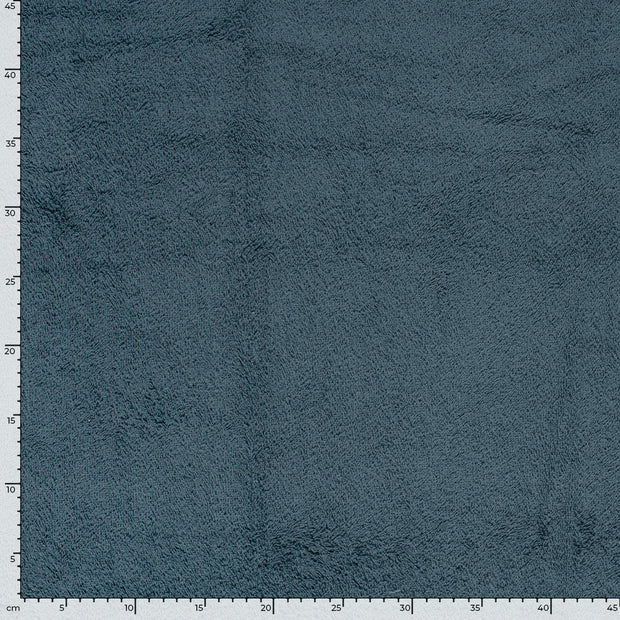 Terry Towelling fabric Unicolour Steel Blue
