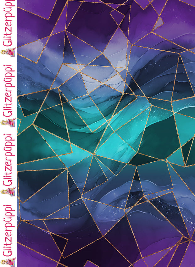 Jogging fabric Geometric pattern Mint