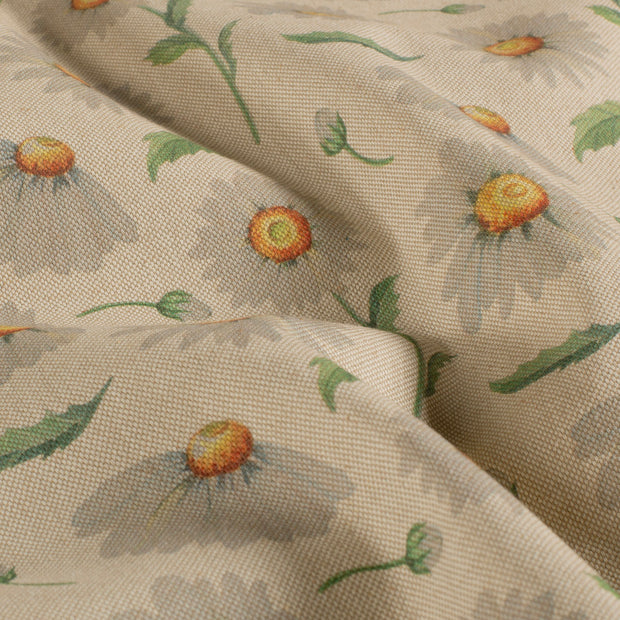 Linen Look fabric Flowers Beige