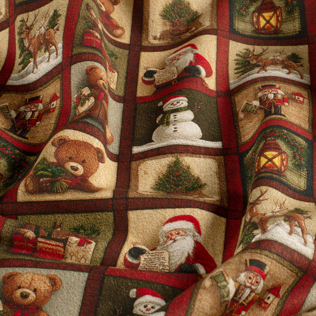 Algodón Popelina tela Navidad 