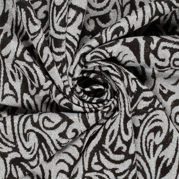 Jacquard fabric Abstract Silver
