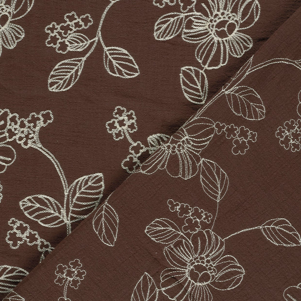  fabric Flowers embroidered 