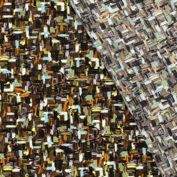 Viscose Nylon Crepe stof Abstract bedrukt 